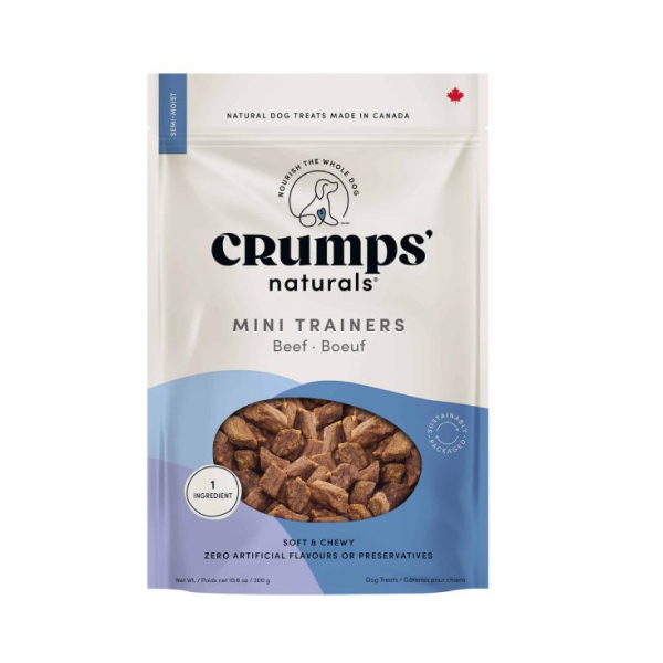 Crumps' Naturals Mini Trainers Beef Semi-Moist Dog Treats 132g