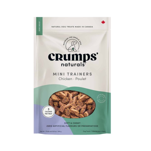 Crumps' Naturals Mini Trainers Chicken Semi-Moist Dog Treats 132g