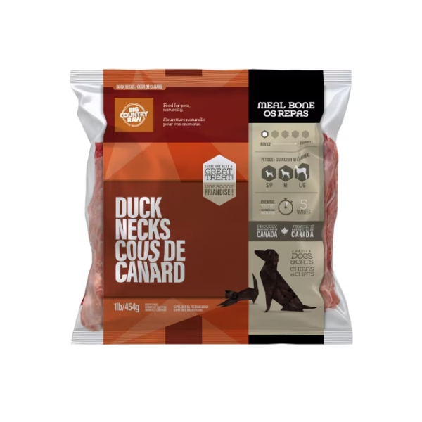 Big Country Raw Duck Necks Dog Treats 1lb