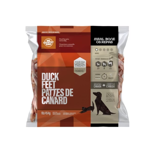 Big Country Raw Duck Feet Dog Treats 1lb