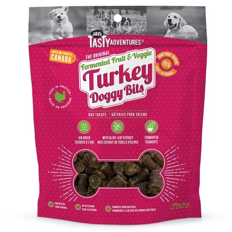 Jay's Tasty Adventures Fermented Fruit & Veggie Turkey Doggy Bits 170g