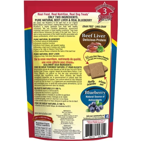 Benny Bully's Beef Liver & Blueberry 2.1oz