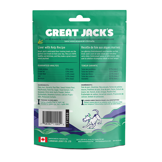 Great Jack's Dog Treats - Liver with Kelp Recipe 56g