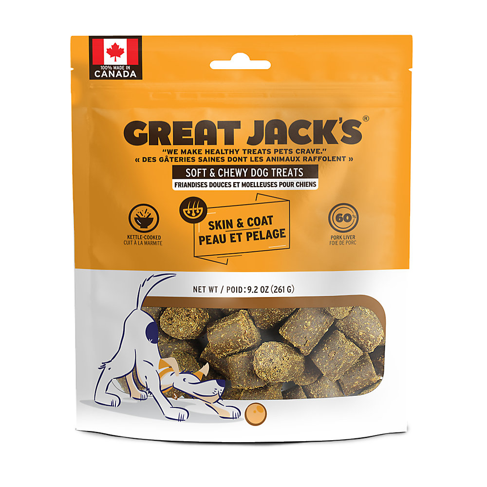 Great Jack's Skin & Coat Dog Treats - Pork Liver 261g