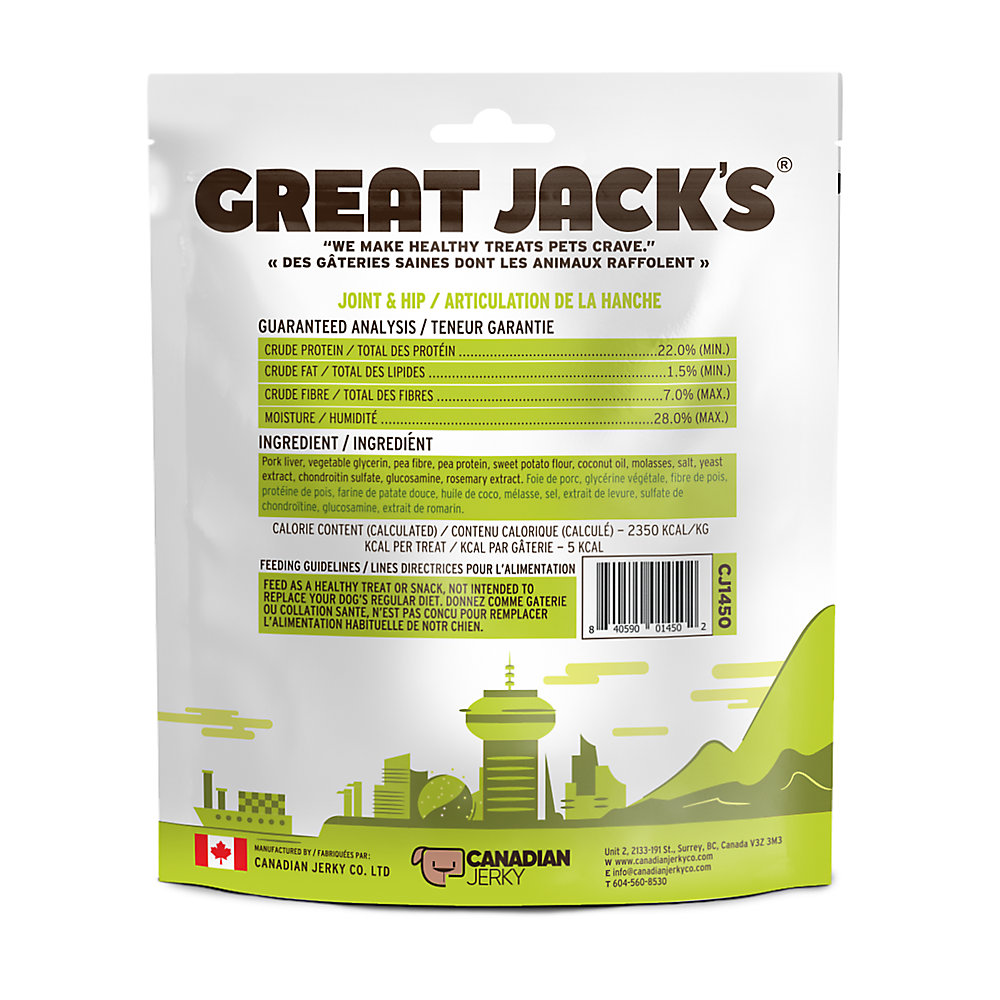 Great Jack's Hip & Joint Care Dog Treats - Pork Liver 261g