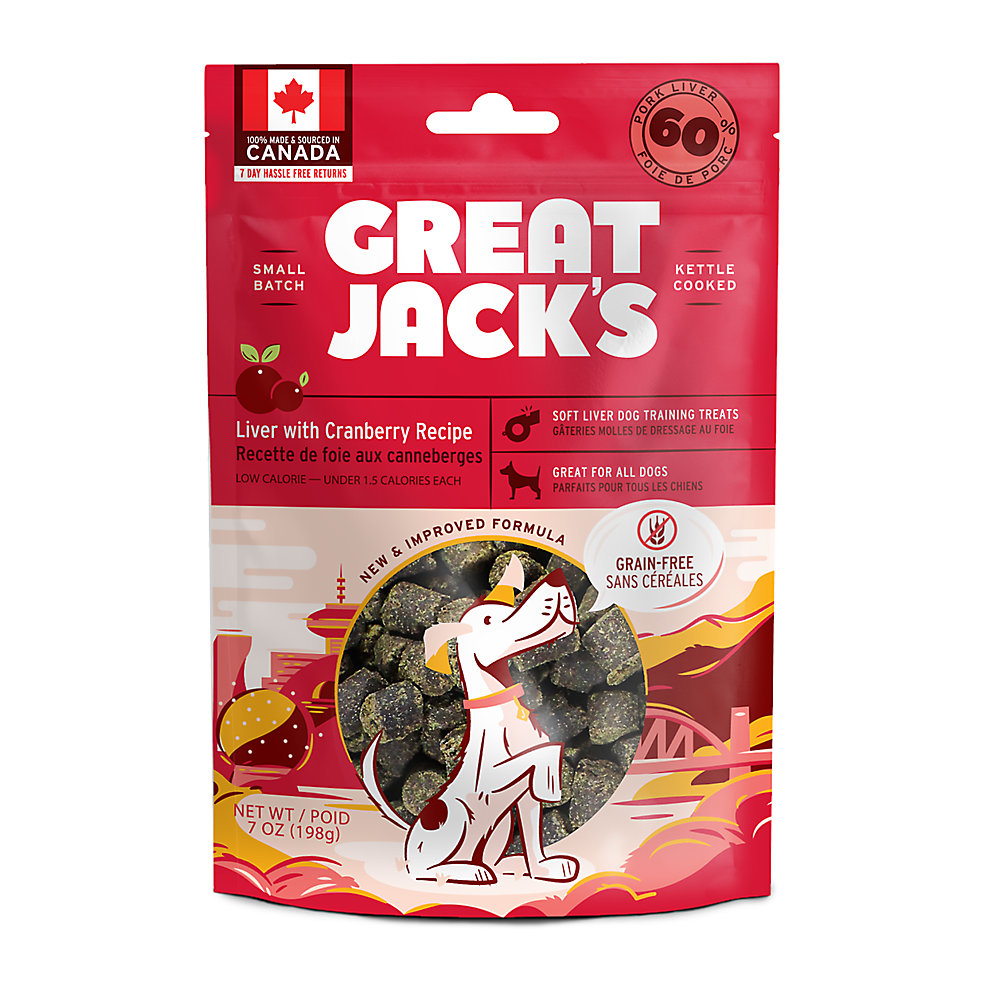 Great Jack's Dog Treats - Liver with Cranberry Recipe 56g