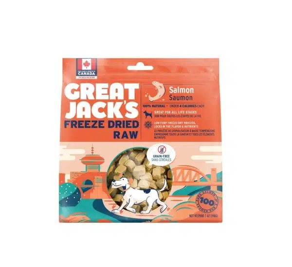 Great Jack’s Freeze-Dried Salmon Dog Treats 28g