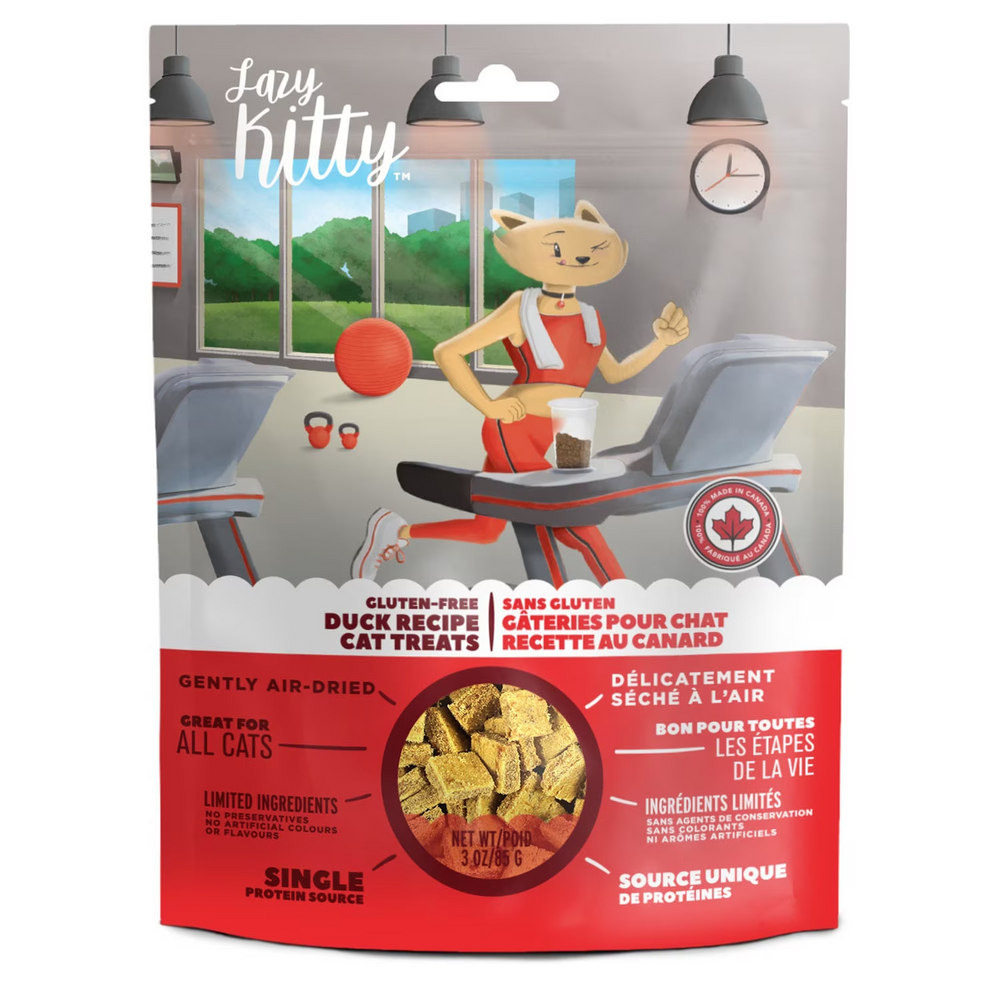 Lazy Kitty Air Dried Duck Recipe Cat Treats 3oz