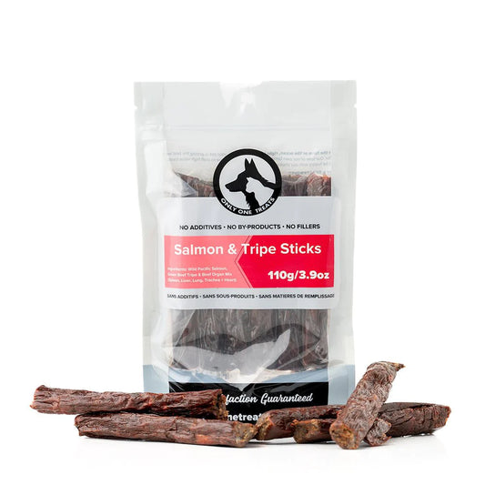 Only One Treats Salmon & Beef Tripe Sticks 110g